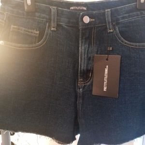 NWT Dark Blue Wash Hem Hotpants